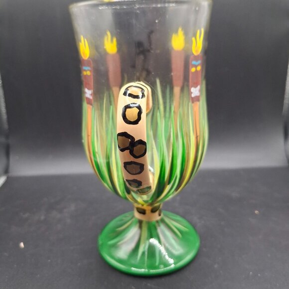Lolita Tiki Torch Recipe Hand Painted Glass Mug - Picture 4 of 5